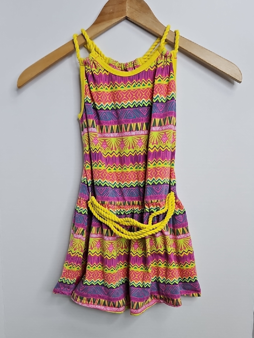 American Girl Colorful Patterned Cotton Sundress Sz 6 Girls